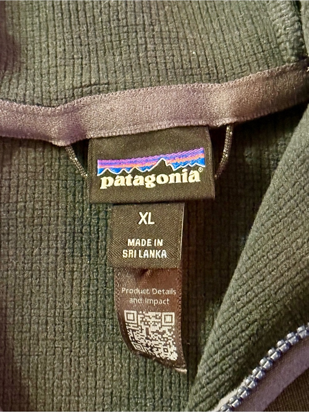 Patagonia Men’s R1® Thermal Full-Zip Hoody- XL Smolder Blue color. - Picture 4 of 7